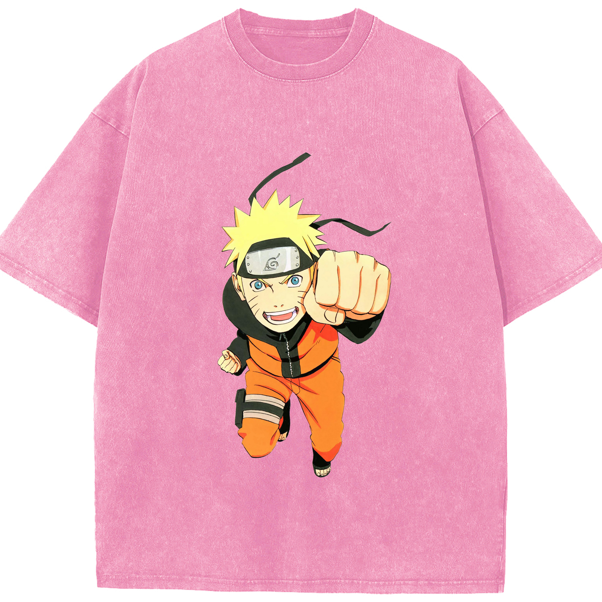 （画像用） NARUTO -ナルト- うずまき ナルト Uzumaki Naruto 綿100% ヴィンテージ風 半袖Tシャツ（フロントプリント）